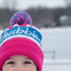 Chubbies Pink/Blue Pom Pom Winter Hat